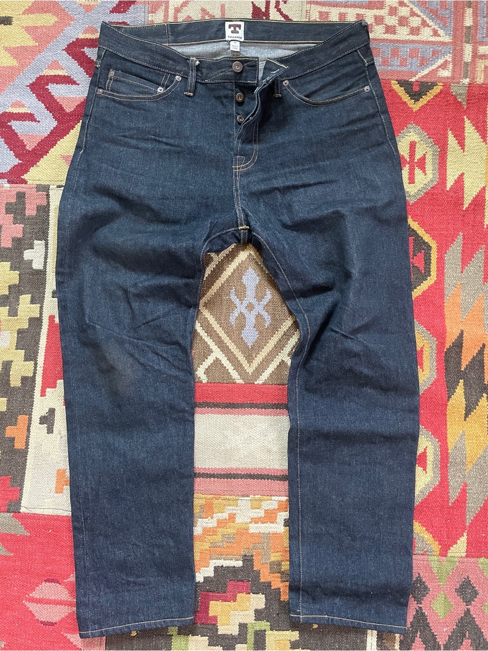Tellason Elgin Tapered 34W 28L Japanese 12.5oz selvage jeans